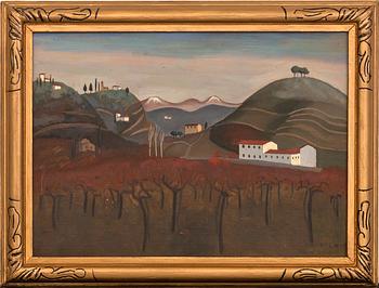 ALBERT KRÜGER, oil on panel, signed Albert Krüger and dated Firenze 1922.