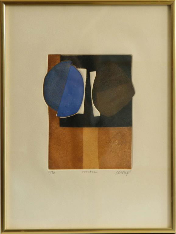 BERTRAND DORNY, färgetsning, sign o numr 14/50.