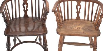 STOLAR, 2 st, Windsor-modell. 1800-tal.
