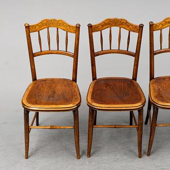 A set of four chairs, early 20th century.