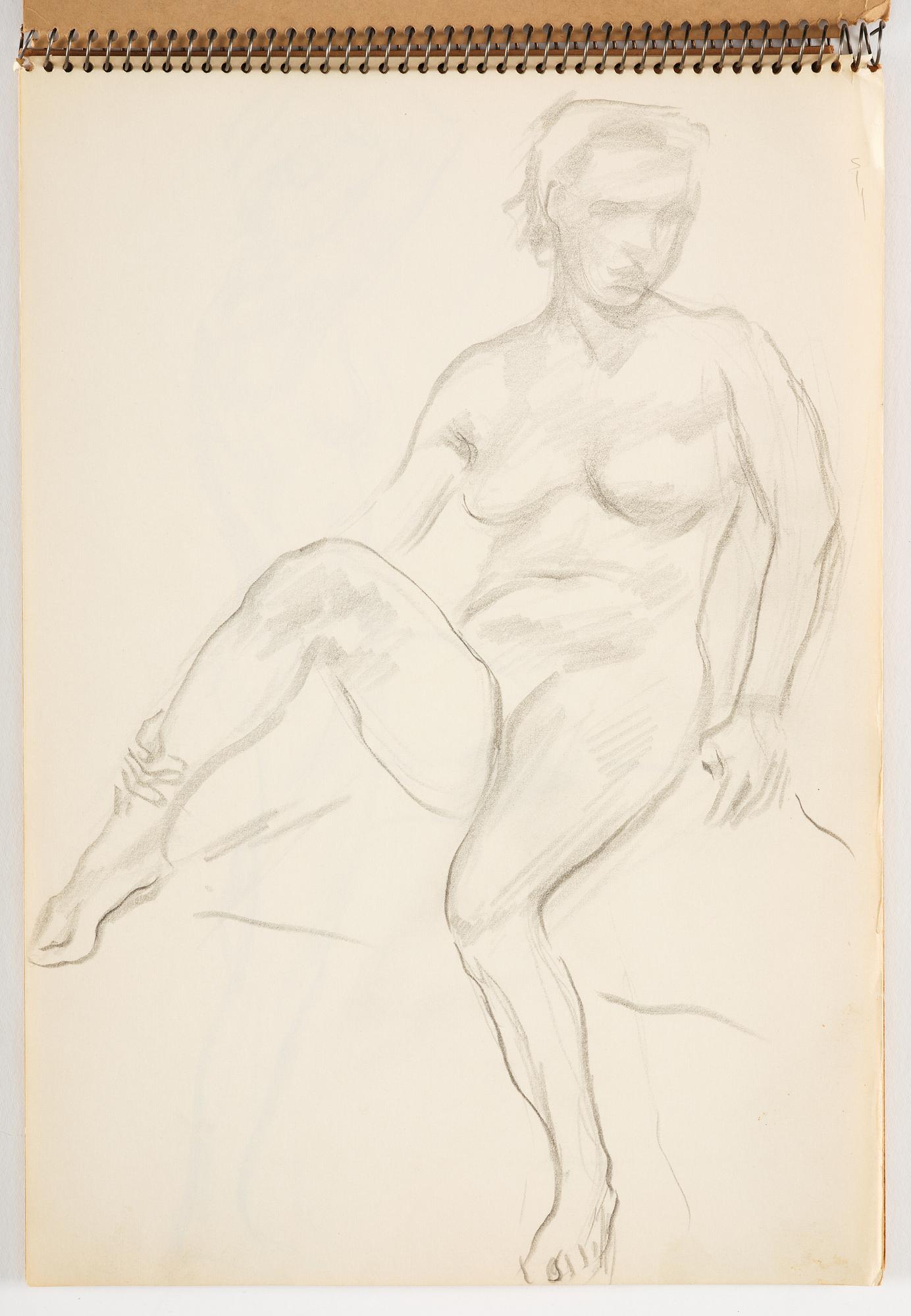 Lotte Laserstein, 3 skissblock med teckningar.