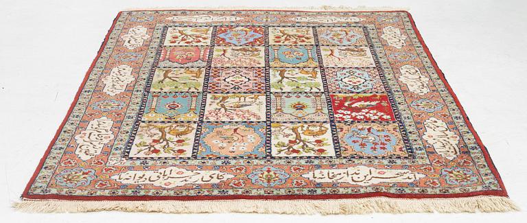A figural Tabriz, c. 193 x 144 cm.