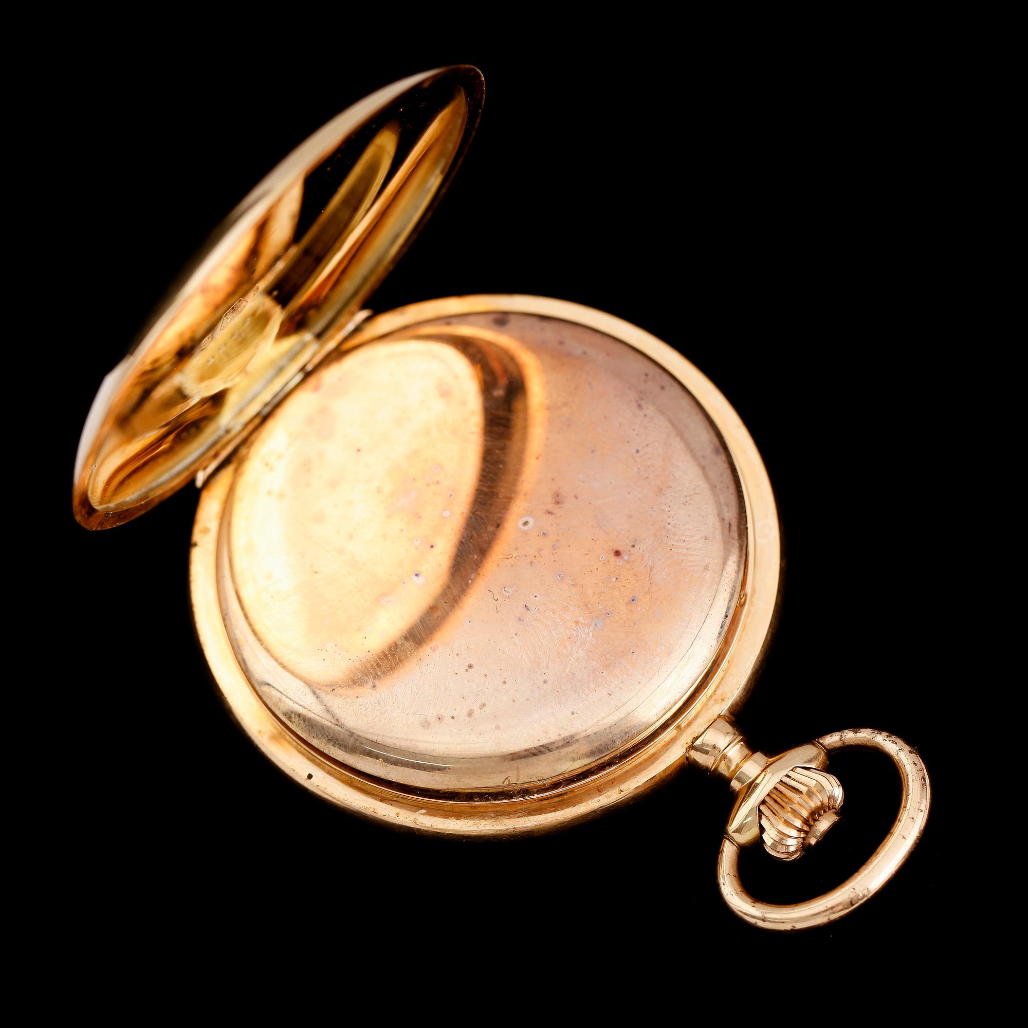 FICKUR, 14 k guld, savonettur, tidigt 1900-tal.