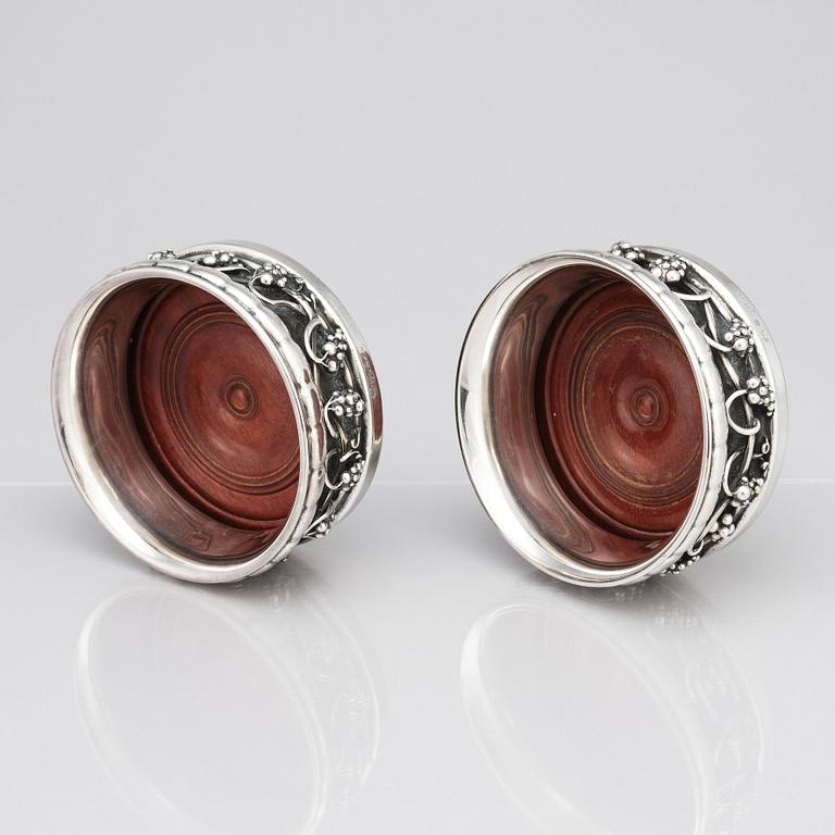 Georg Jensen, a pair of 830/1000 silver coasters, Copenhagen ca 1915-1919.