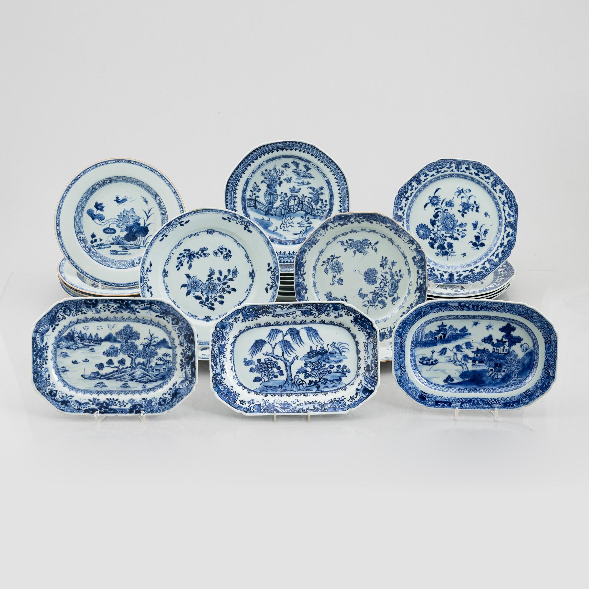 23 pieces of export porcelain, China,.