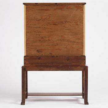 Otto Schulz, a Swedish Modern oak and faux leather bar cabinet, Boet, Gothenburg, 1948.