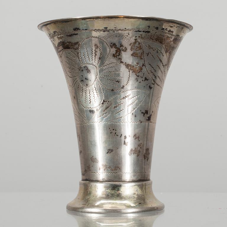 BÄGARE, silver, M.G.Roos, Åbo 1821.