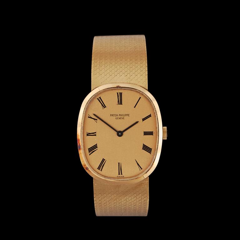 ARMBANDSUR, herr, Patek Philippe, Golden Ellipse, ref 3548/1, 18k guld. 1970-tal. Vikt ca77g.