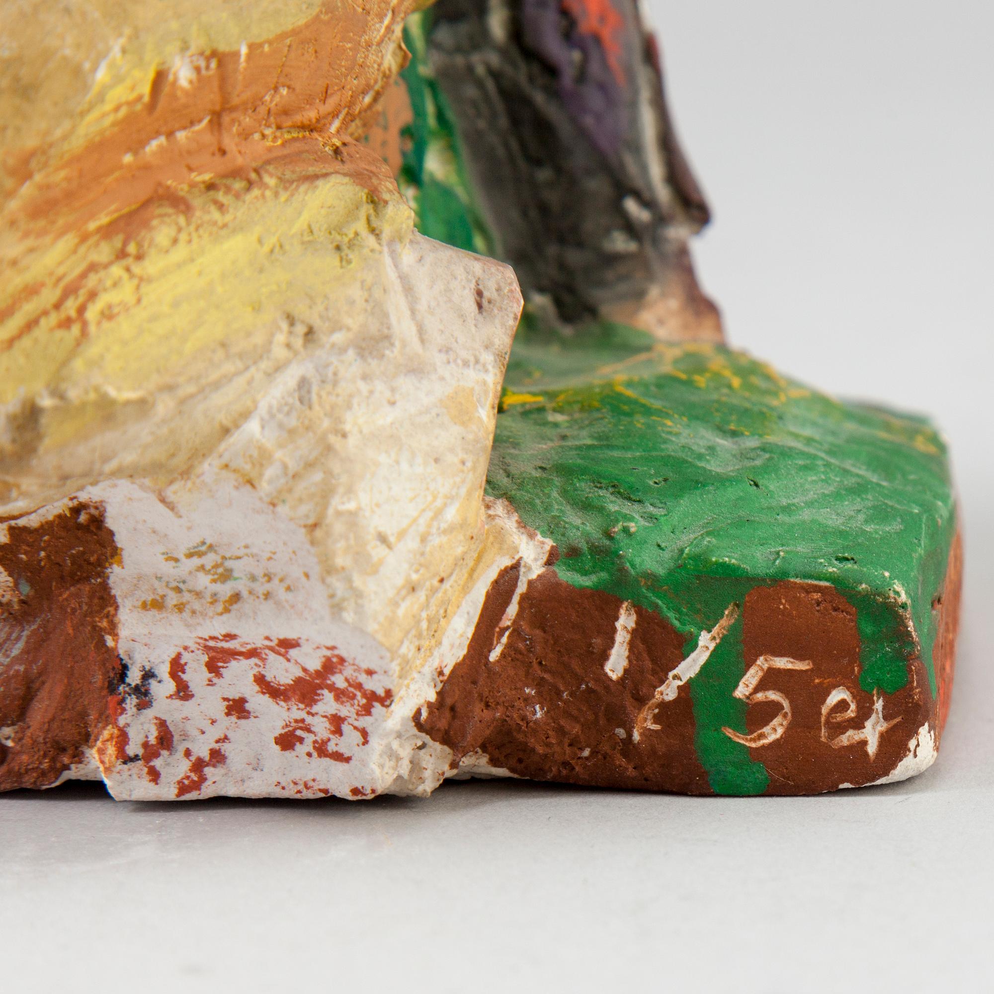 TOMMY ÖSTMAR, sculpture in painted plaster signed and numbered 1/5 dated 1974.