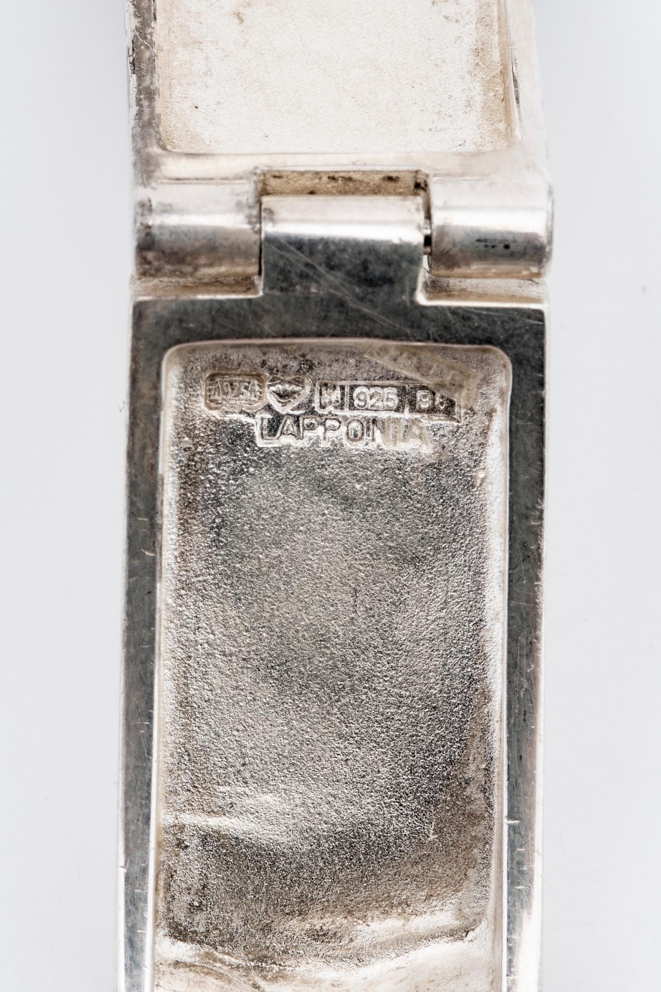 LAPPONIA armband silver "Ceres" design Björn Weckström Finland 1979.