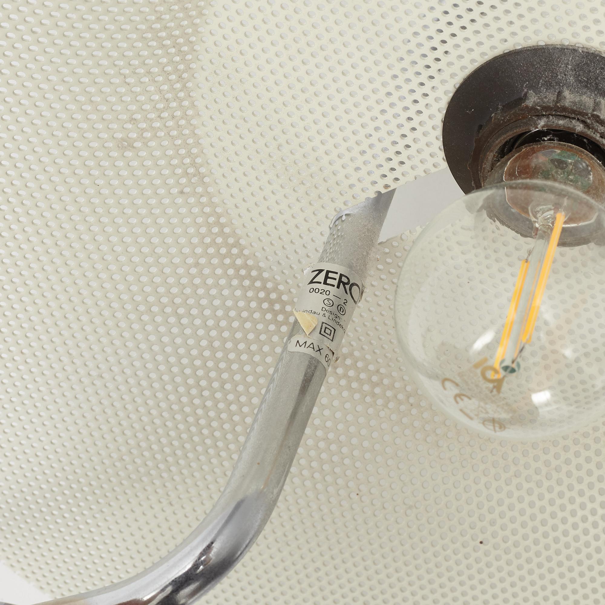 Börge Lindau & Bo Linderkrantz, four lamps, Zero, late 20th Century.