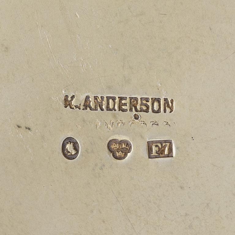 K Anderson, lockpokal, silver, Stockholm 1908.