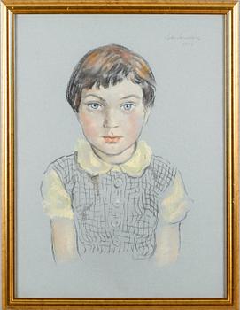 LOTTE LASERSTEIN, pastell, signerad 1952.