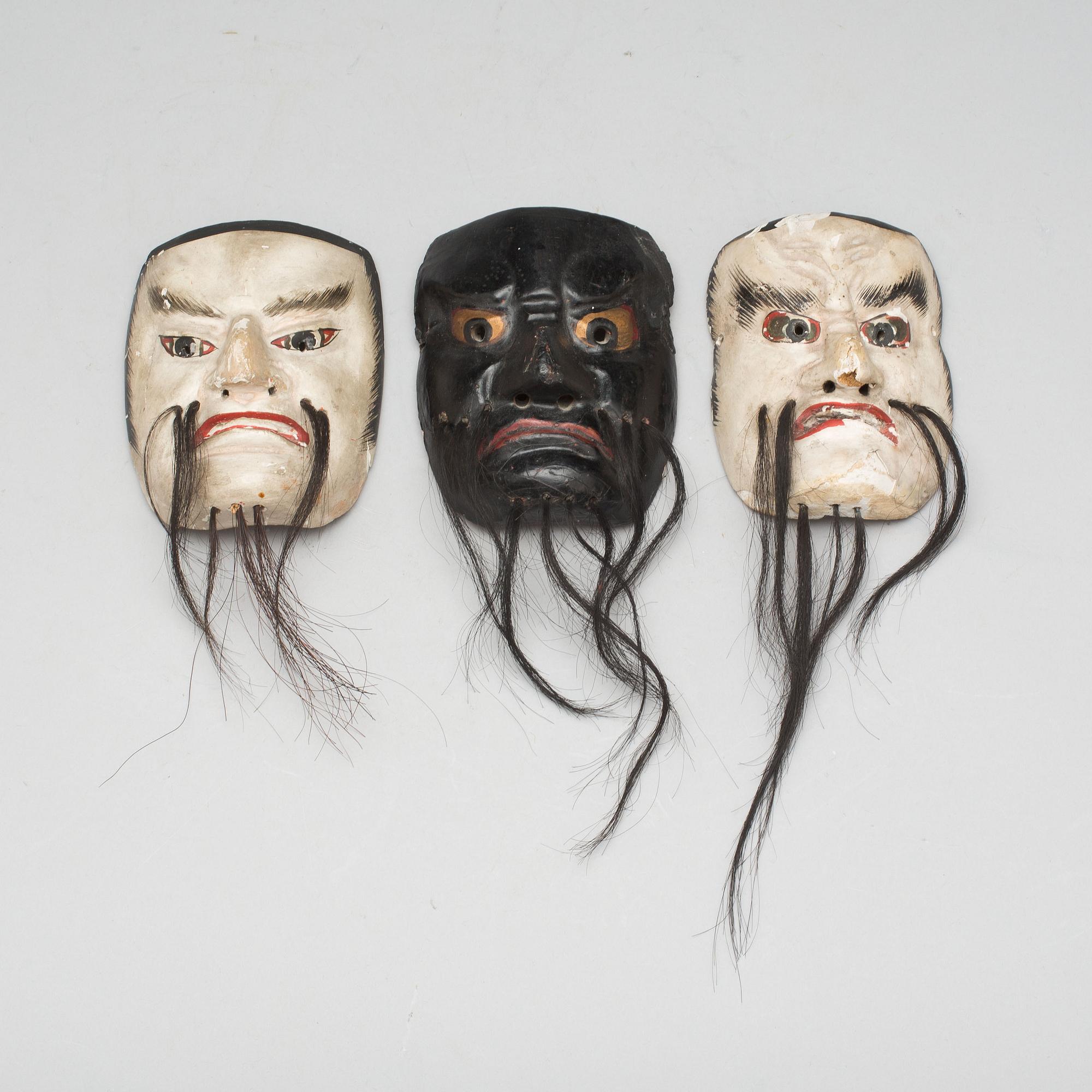 MASKER, 3 st.  Noh, Japan.