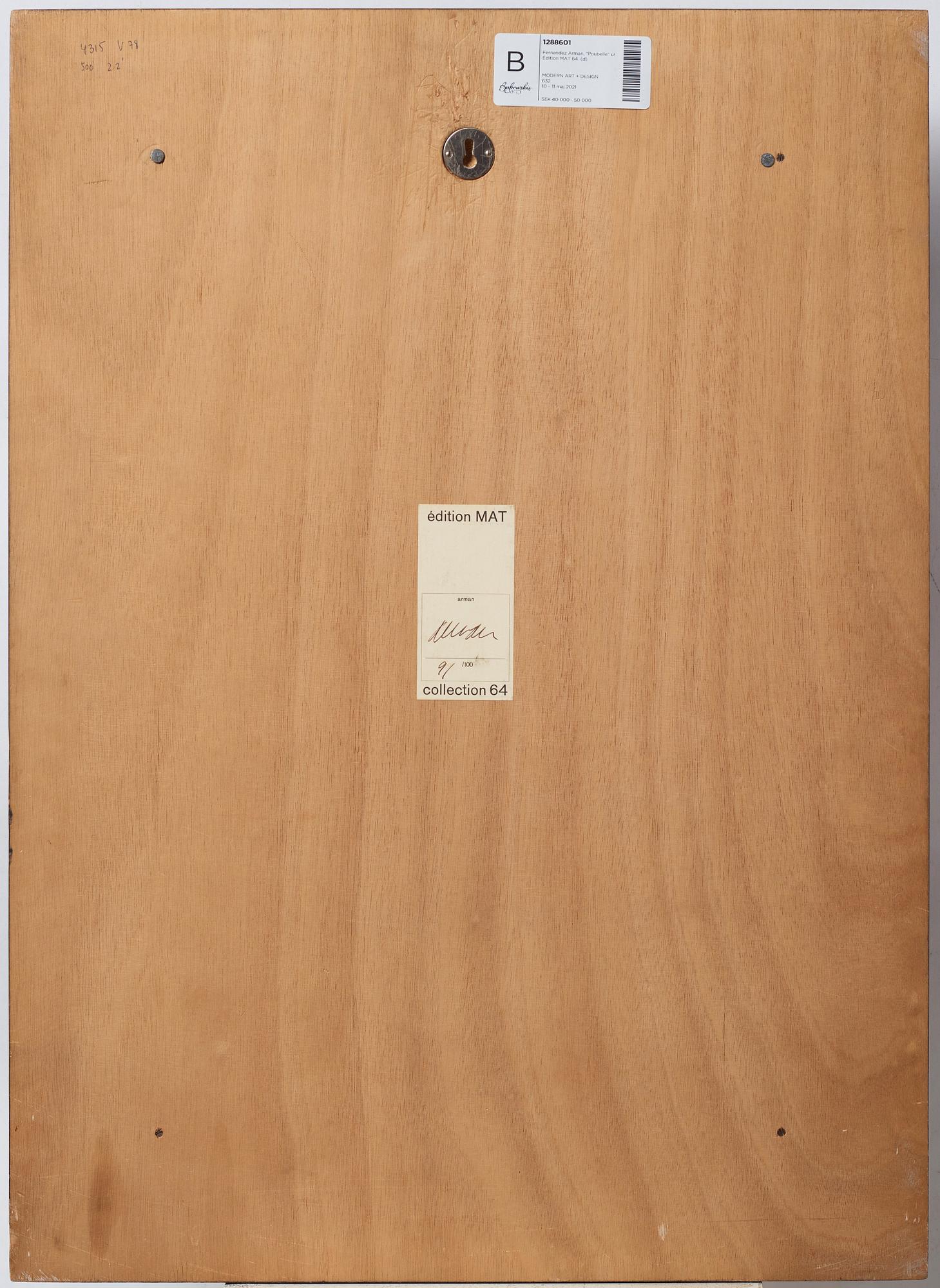 Arman (Armand Pierre Fernandez), "Papier Poubelles / Wastepaper Basket" ur Édition MAT 64.