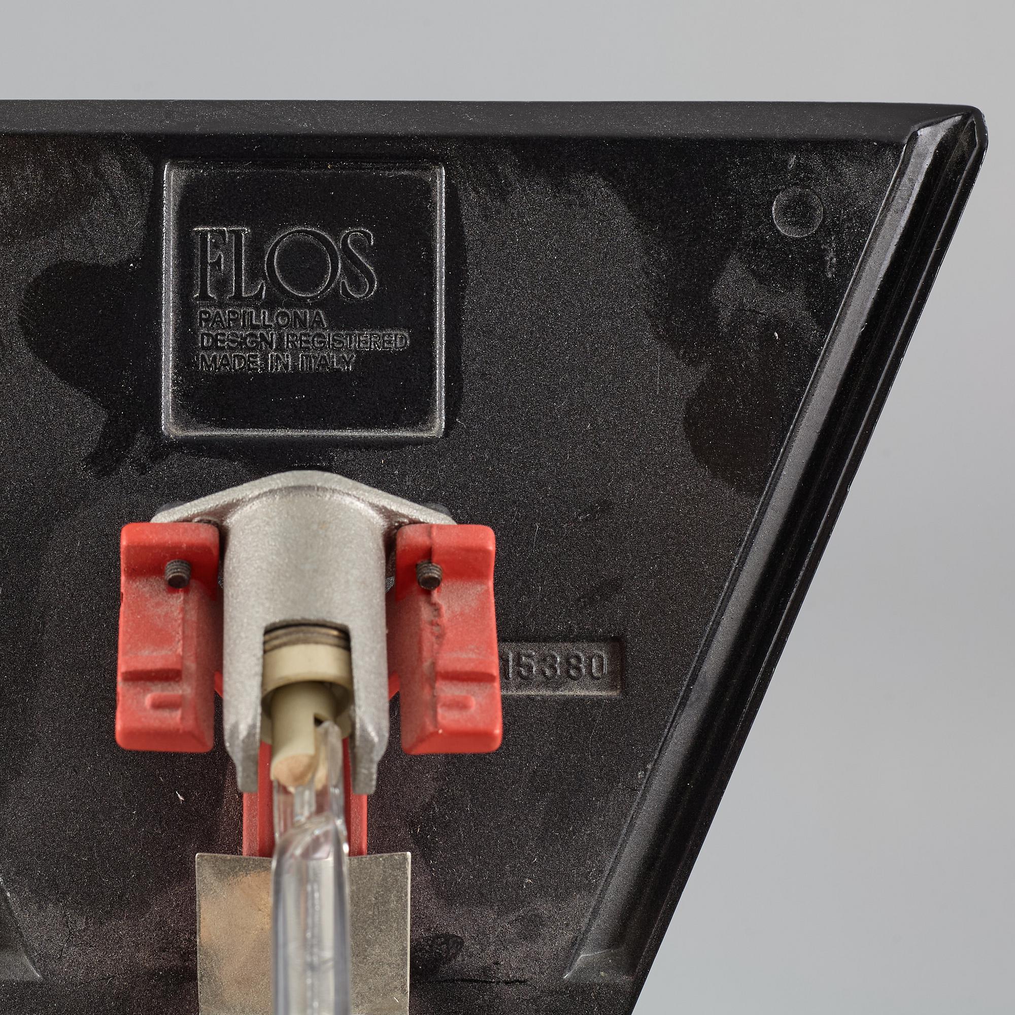 Tobia Scarpa, a pair of 'Papillona' floor lamps, Flos, Italy.