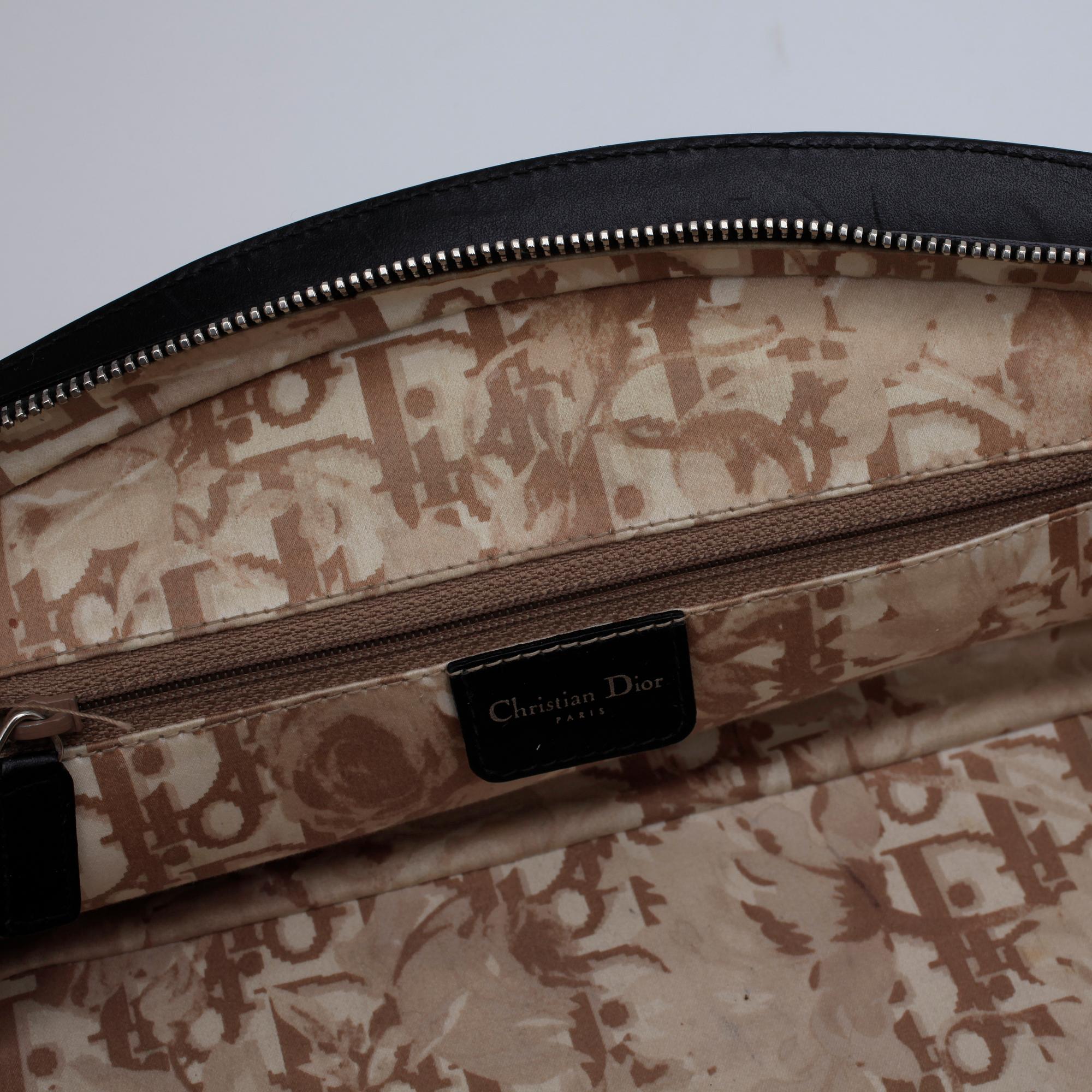 CHRISTIAN DIOR, a 21th century black leather handbag.