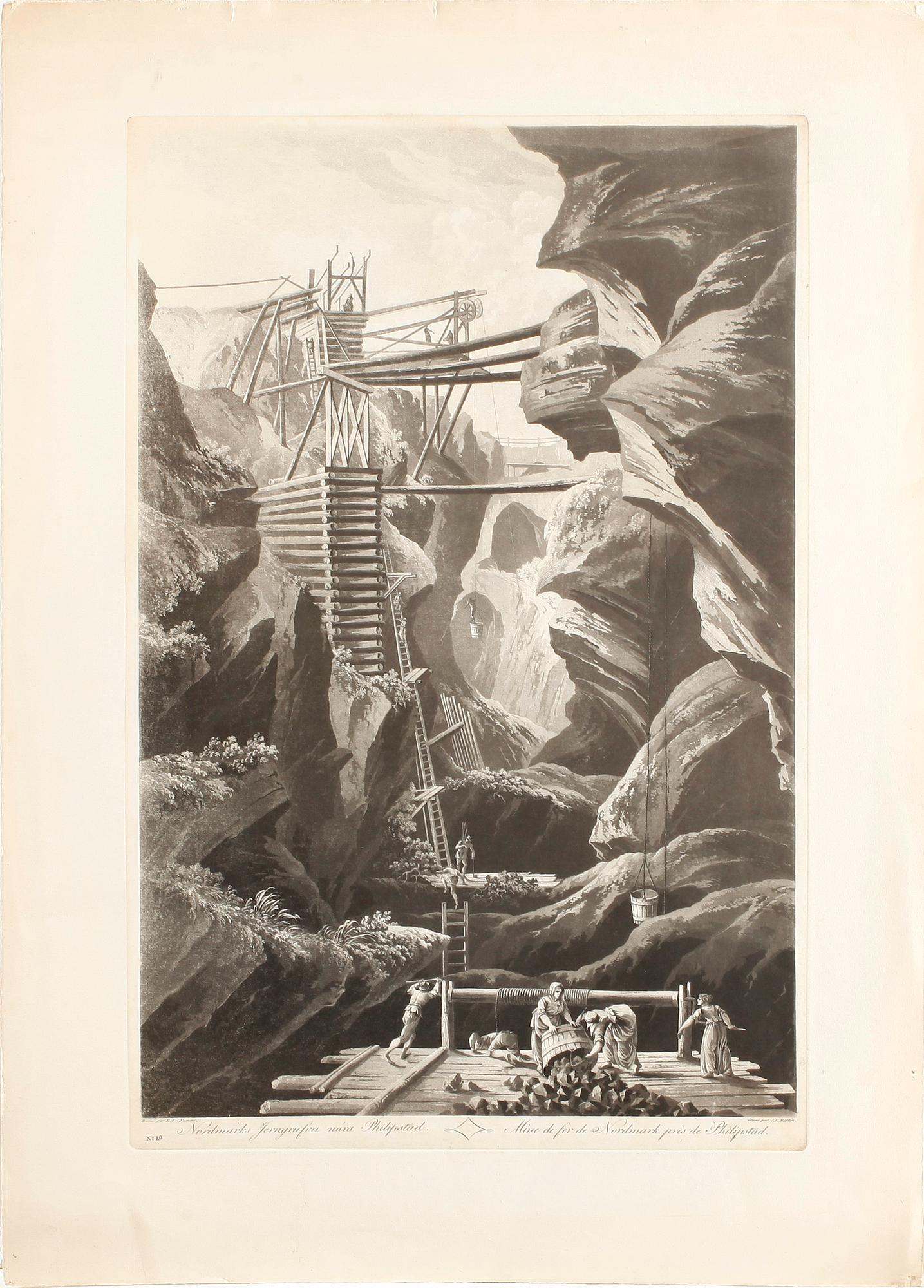 JOHAN FREDRIK MARTIN, efter, 2st, etsningar, 1800-tal.