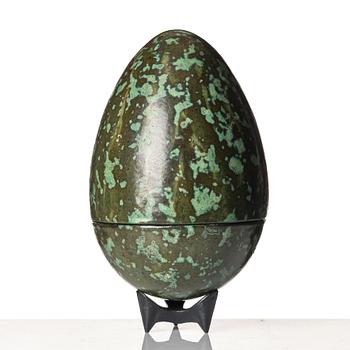 Hans Hedberg, a faience sculpture of an egg, Biot, France.