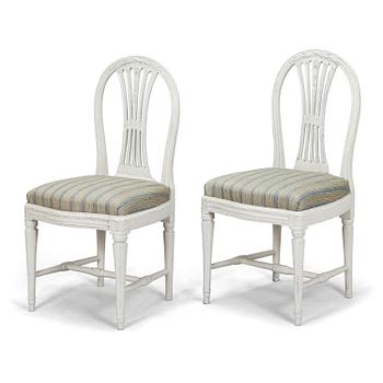 A pair of Swedish Gustavian chairs, circa 18th/19th century.