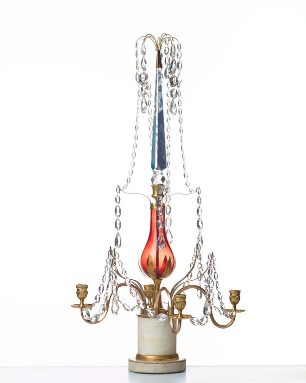 A Russian four-light girandole, late 18th century.