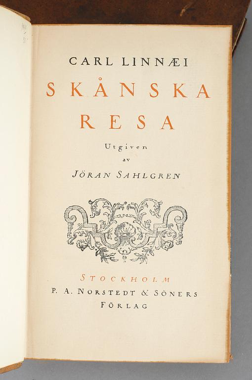 CARL VON LINNÉ, Öländska o Gotländska resa, Stockholm och Uppsala 1745.