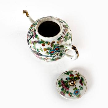 Tekanna Kina 1800-tal porslin.