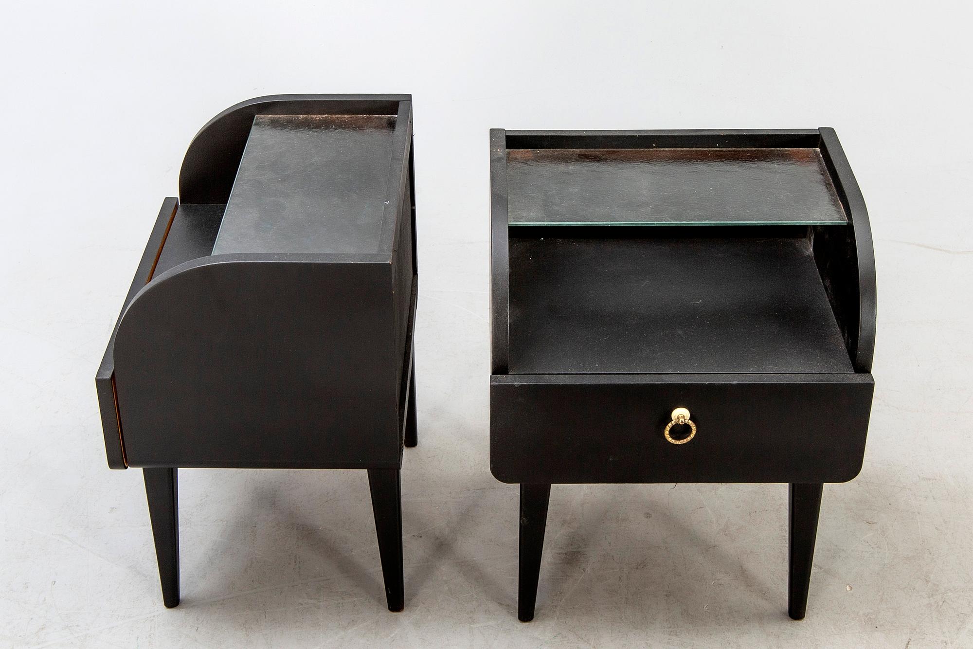 Sängbord, ett par, 1950-tal.