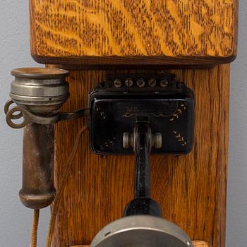 A wall telephone, signed Romberg, Chicago, U.S.A.