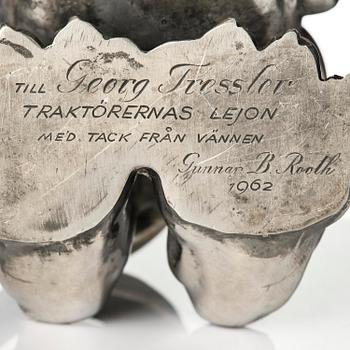 Anna Petrus, a pewter sculpture of a lion, Firma Svenskt Tenn, Stockholm, 1960.