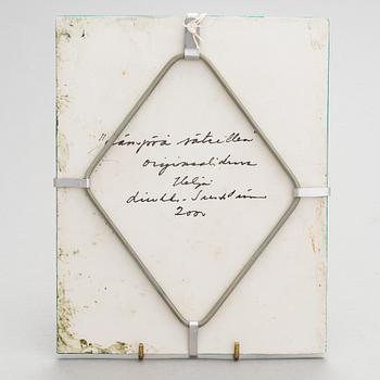 Heljä Liukko-Sundström, A signed ceramic painting, 23x18.5 cm.