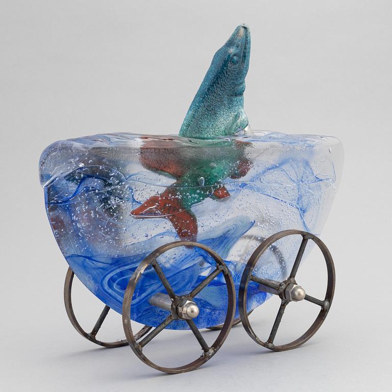 Kjell Engman, glasskulptur, Kosta Boda, unik.