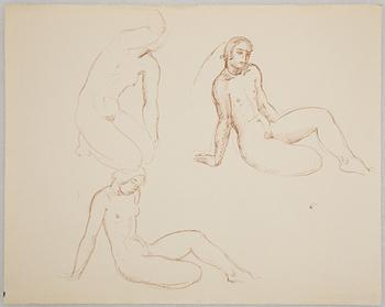Wilhelm Kåge, modellstudier, fyra stycken, 1930-40-tal.