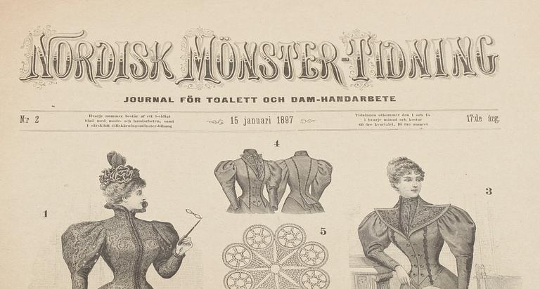 ALLERS MÖNSTERTIDNING samt NORDISK MÖNSTERTIDNING, 13 st. 1800-talets slut, samt 1900-talets början.