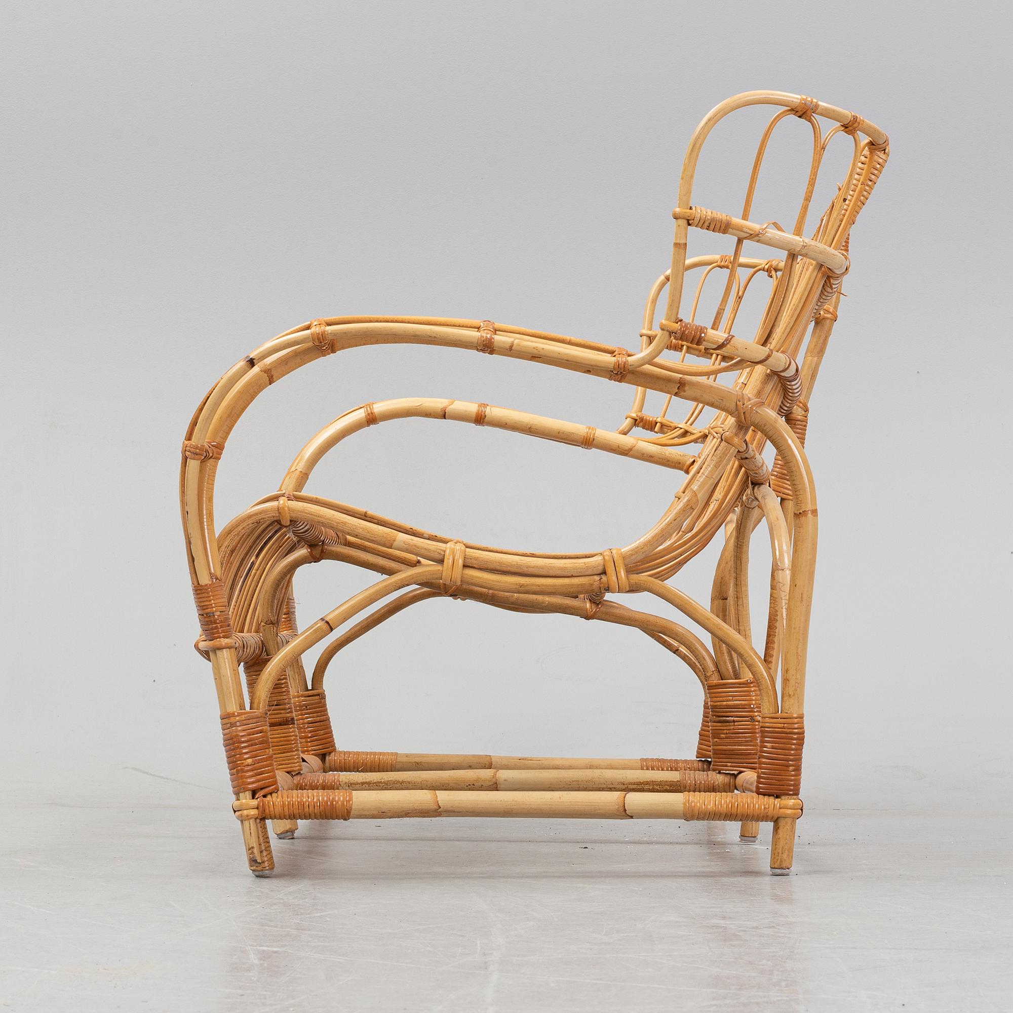 Viggo Boesen, probably, a rattan sofa. Second half of the 20th century.