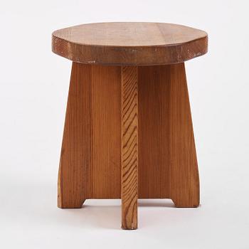 David Rosén, a stained pine "Berga" stool, Nordiska Kompaniet, Sweden, 1940s.