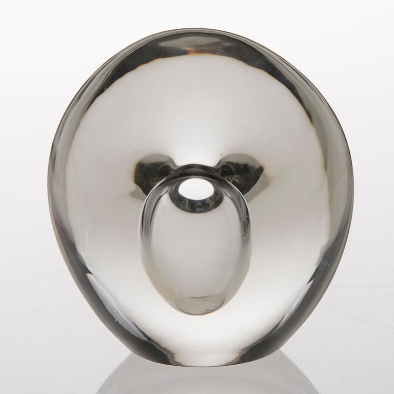 TIMO SARPANEVA, GLASSKULPTUR, 'Sittande fågel', signerad Timo Sarpaneva-Iittala 3567.