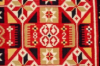 A bed cover, double-interlocked tapestry, ca 197,5-201,5 x 122-125 cm, Scania 1825, Villands district, Sweden.