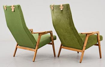 FÅTÖLJER, ett par "Ruster", Yngve Ekström, formgiven 1956.