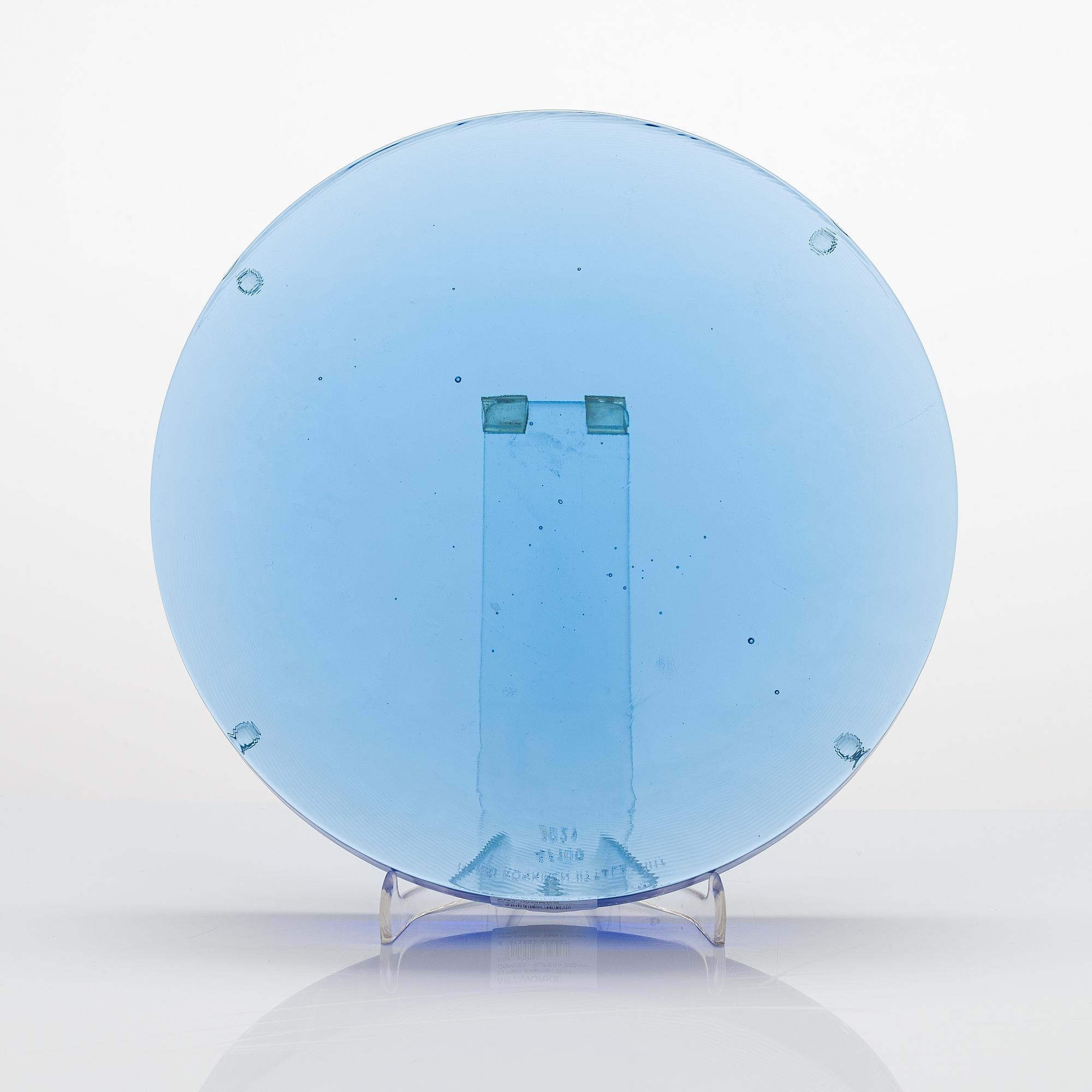 Harri Koskinen, taidelasi, "Kupera", signeerattu Harri Koskinen Iittala 2017, 4/100 1921.