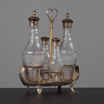 A late Gustavian cruet-set, early 19th century.