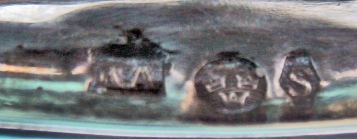 OLJELAMPA, silver. Import K Anderson, 1900-talets första hälft. Ca 100 g.