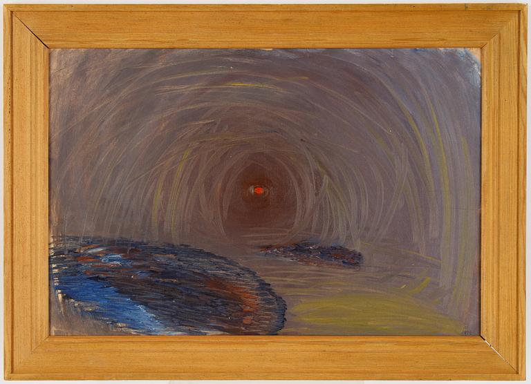 Eve Eriksson, oil on panel, signed.