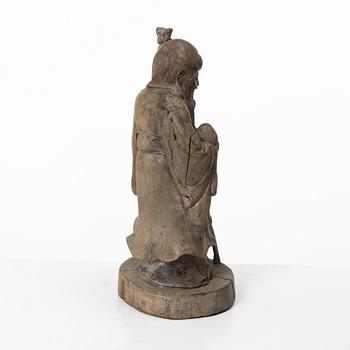 Skulptur, trä. Kina, sen Qingdynasti/tidigt 1900-tal.