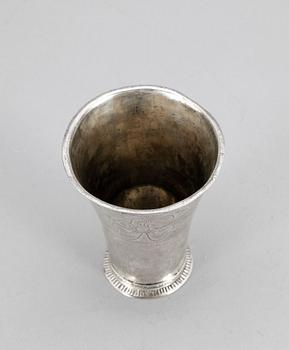 BÄGARE, silver, Johan Pettersson Berg. Norrköping 1754.