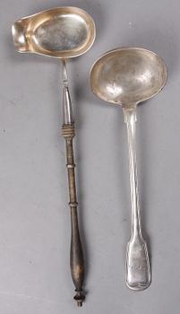 SOPPSLEVAR, 2 st, silver. Carl Winnerstrand, Stockholm, 1894 resp Österrike-Ungern.