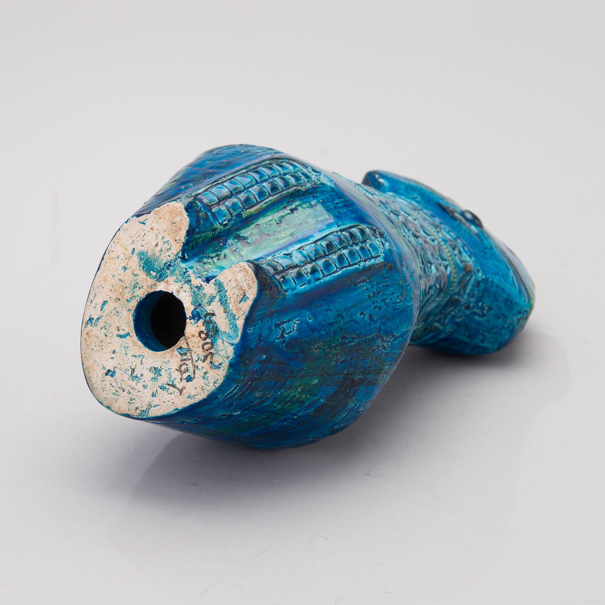 A ceramic Cat from the Rimini blu-series by Bitossi, Italy 1960s.