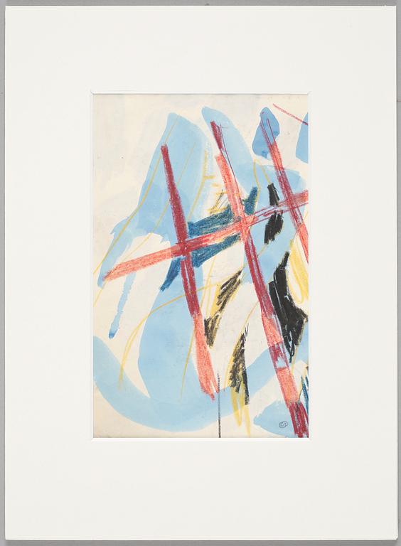 LENNART RODHE, blandteknik, monogramsign.