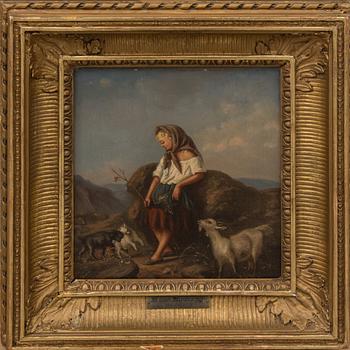 MIHÁLY von MUNKACSY, tillskriven, olja på pannå, 1800-tal.