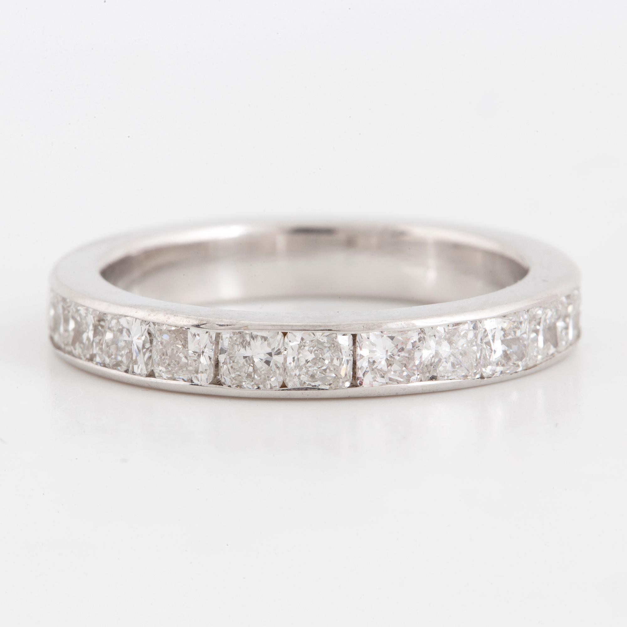 Eternity princess-cut diamond ring.